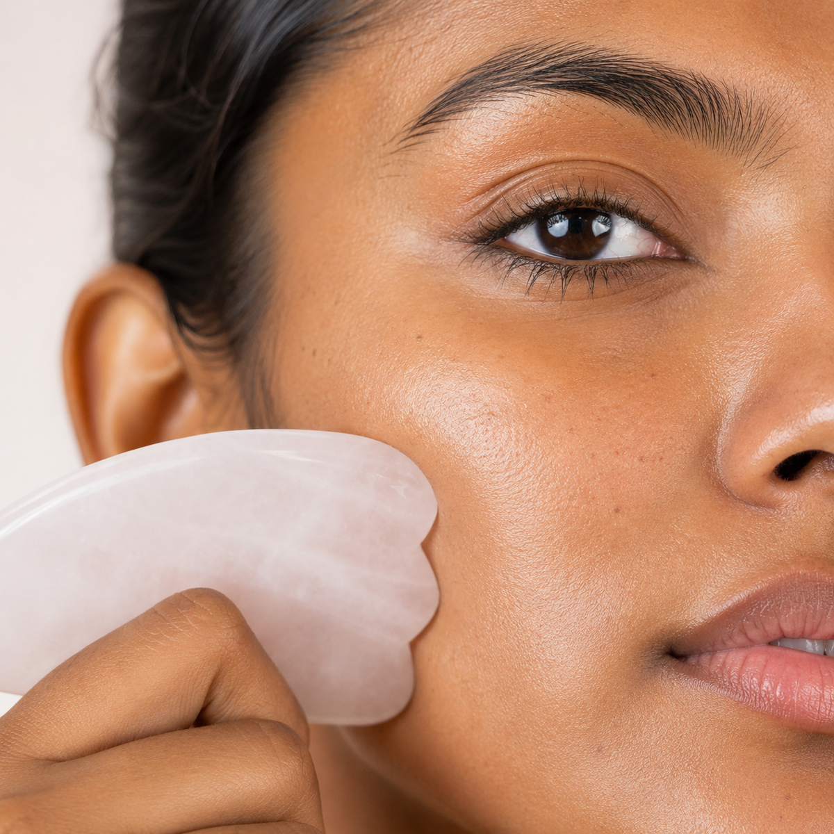 Rose Quartz Gua Sha: Facial Massage Tool